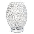 Elegant Garden Design Elegant Designs LT1064-CHR Elipse Crystal Decorative Curved Accent Uplight Table Lamp; Chrome LT1064-CHR